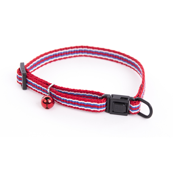 Collier Trio pour Chat en Nylon Rouge 10-20/30