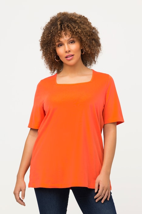 T-Shirt, A-Linie, Carree-Ausschnitt, Halbarm