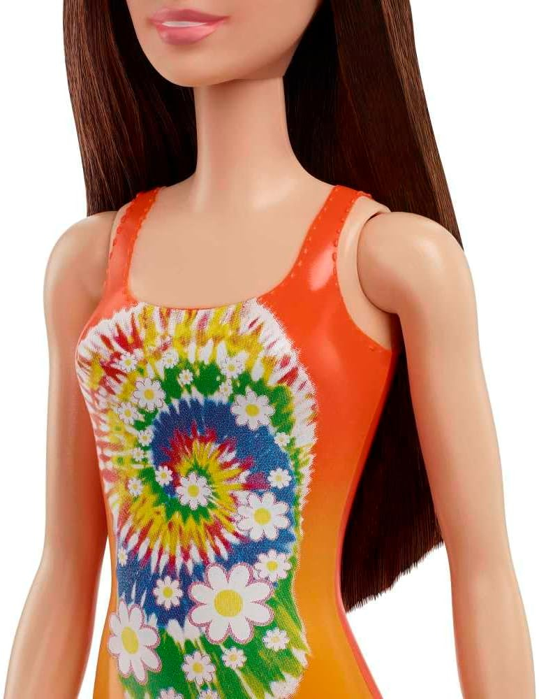 Barbie Kinder Spiel Puppe Strand Püppchen Spielzeug Beach Doll (55325) - Orange