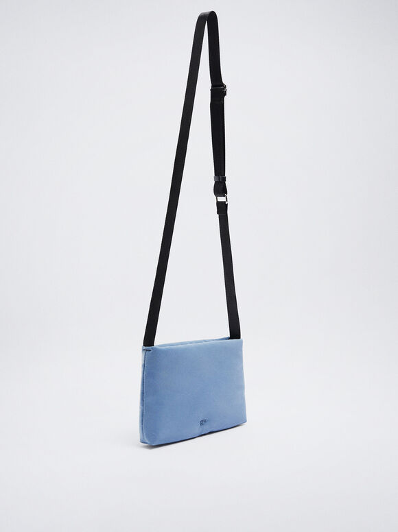 Bolsa de ombro em nylon - Azul