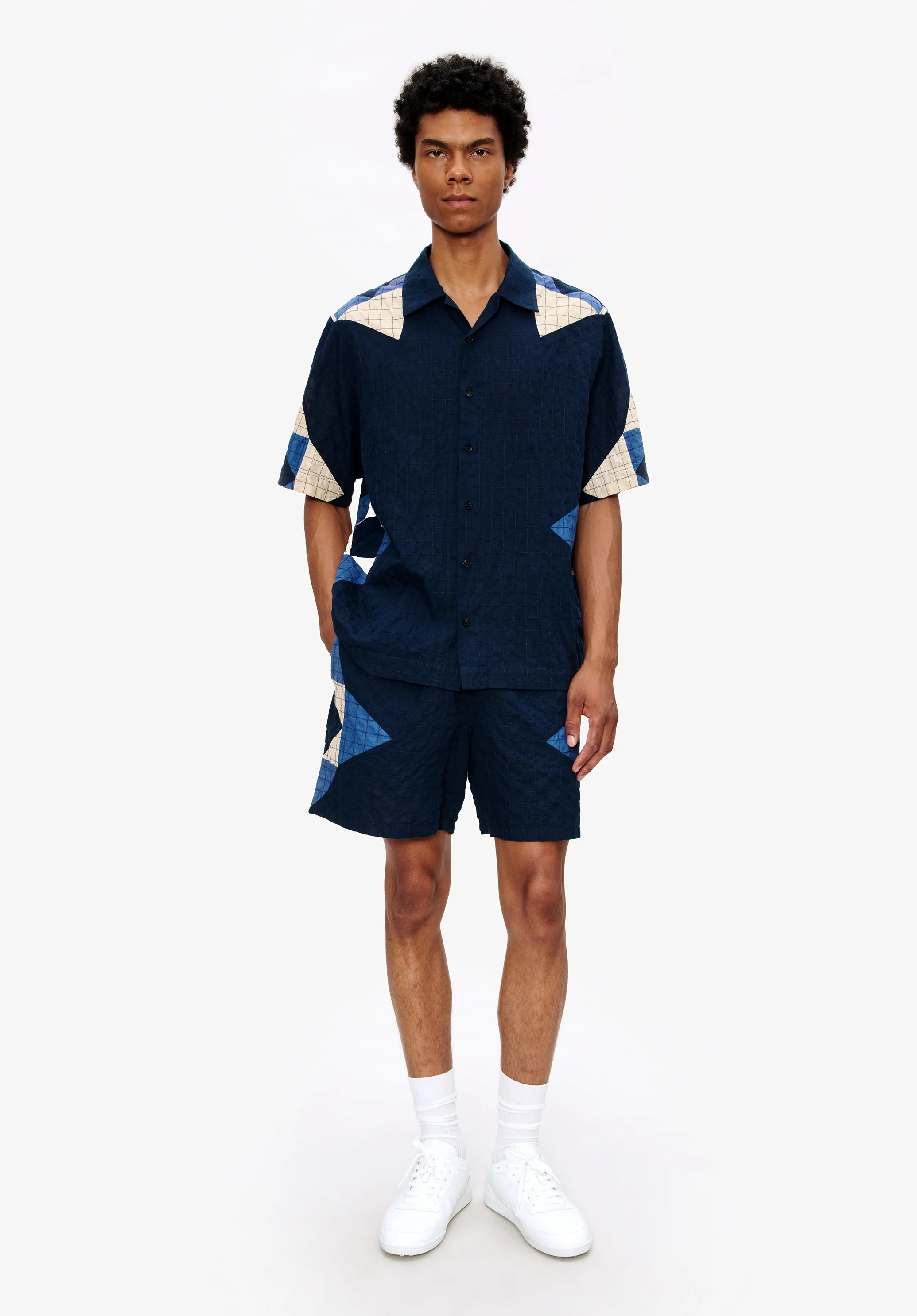 Chemise Patchwork - Indigo