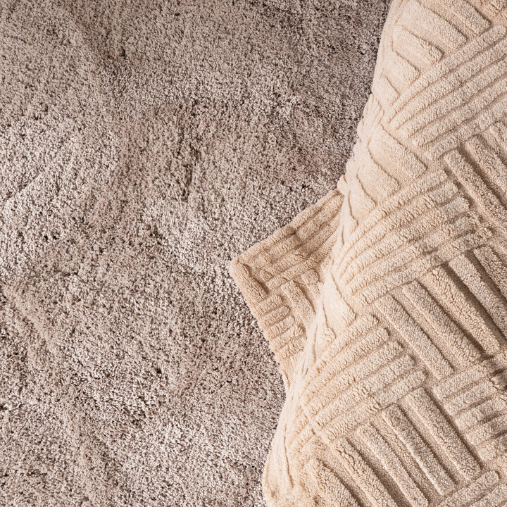 Wasbaar hoogpolig vloerkleed - Ziggy Beige | Warm
