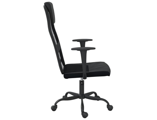 VIDAXL - Chaise de bureau noir tissu en maille et similicuir