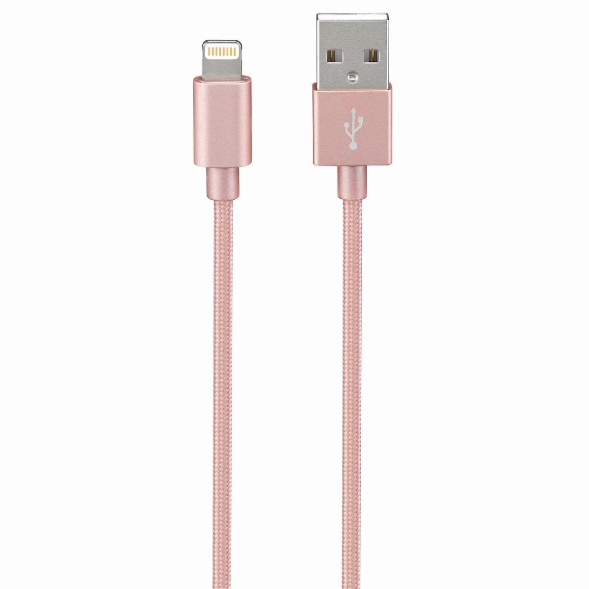 Sandstrøm flettet Lightning-kabel (rosegull)