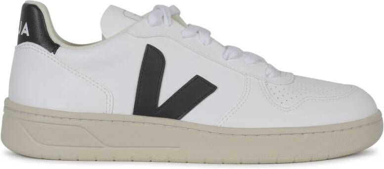 Veja V-10 den Patch Logo Geperforeerde Details Rubberen Zool White