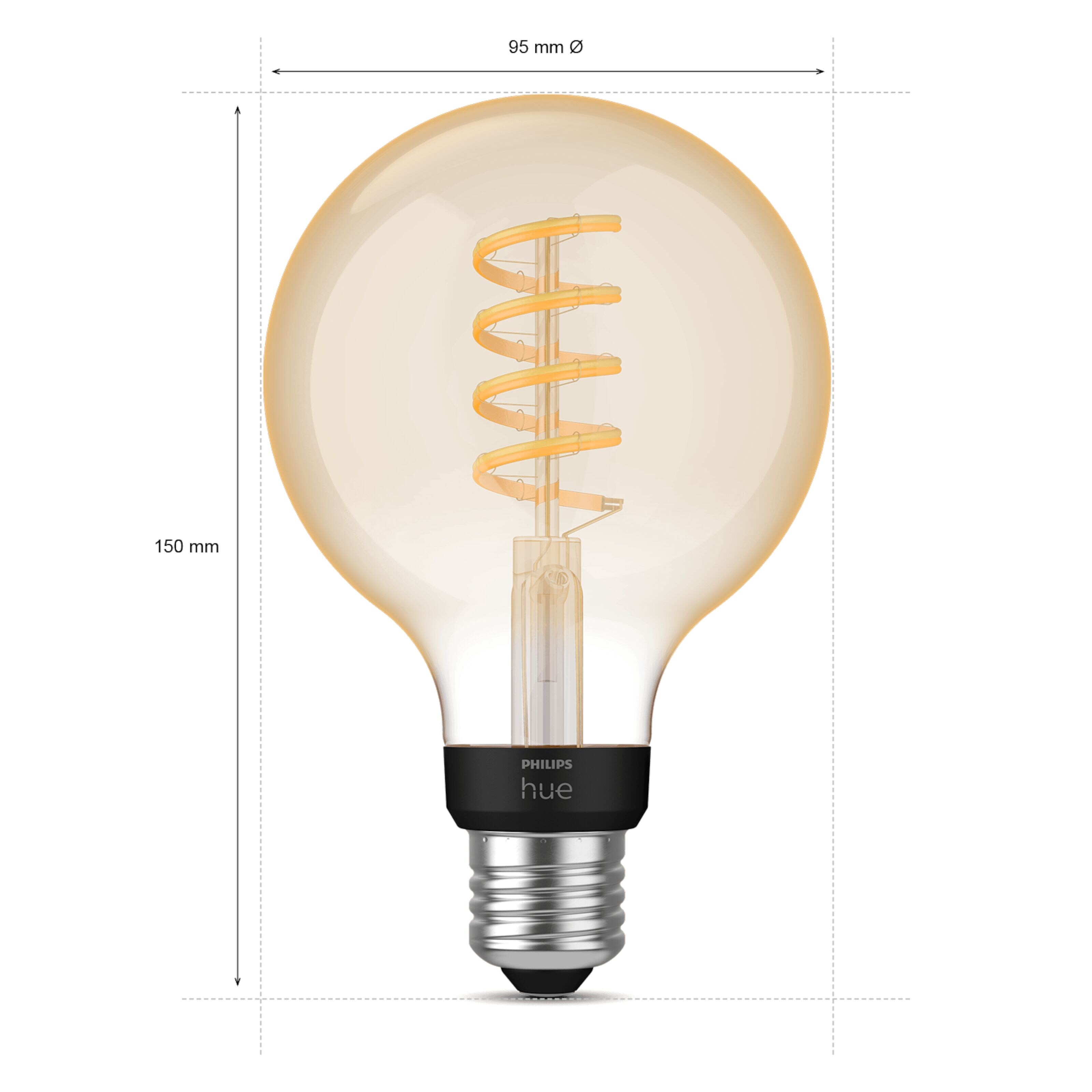 Philips Hue Filament G93 E27 Smart LED-pære 550 lm