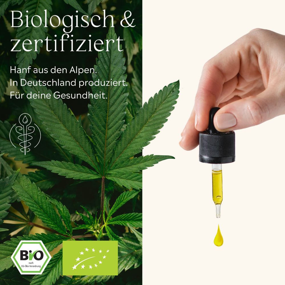 BIO-CBD-ÖL AKUT : 150 CBD-Tropfen mit 12% BIO-CBD von CANTURA® als Vollspektrum-Hanföl (Cannabis-Öl)