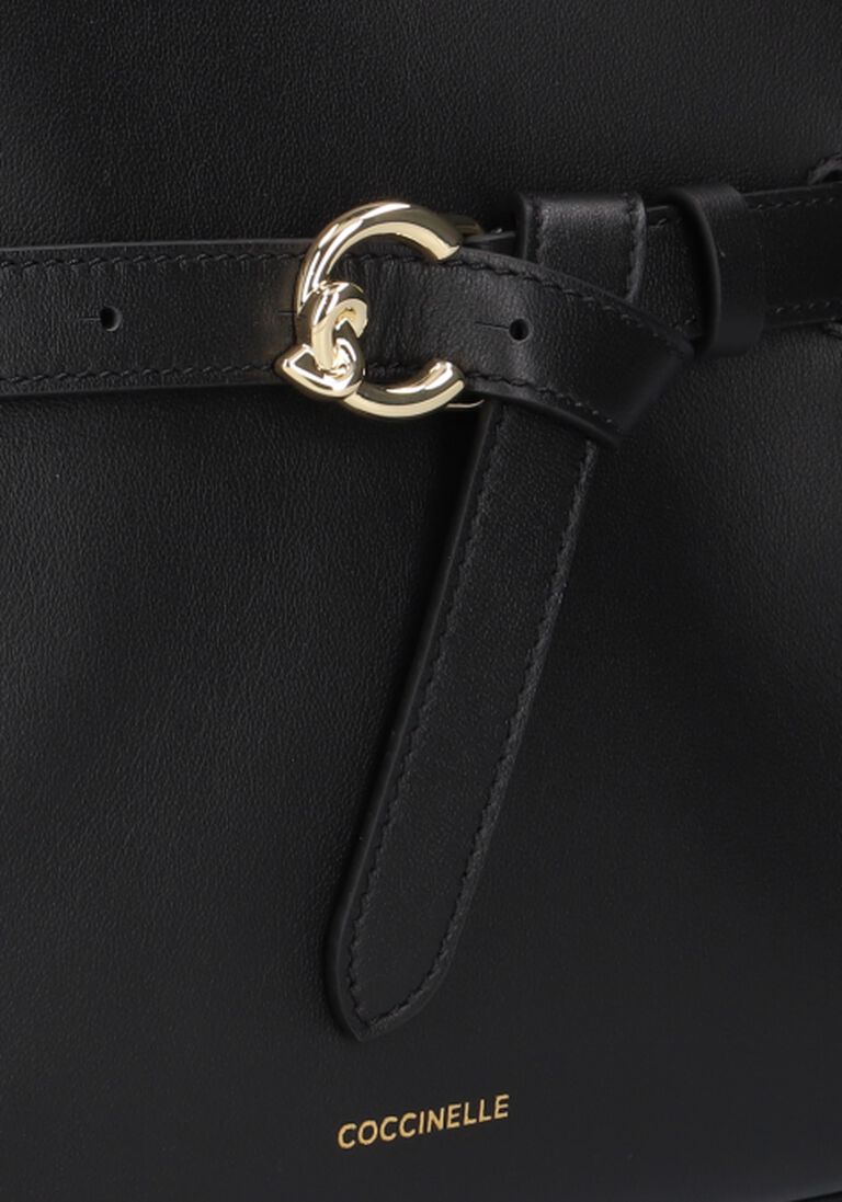 zwarte coccinelle handtas sabine