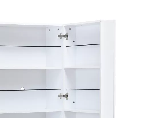 Meuble à chaussures avec 2 portes - Blanc - CARLYA