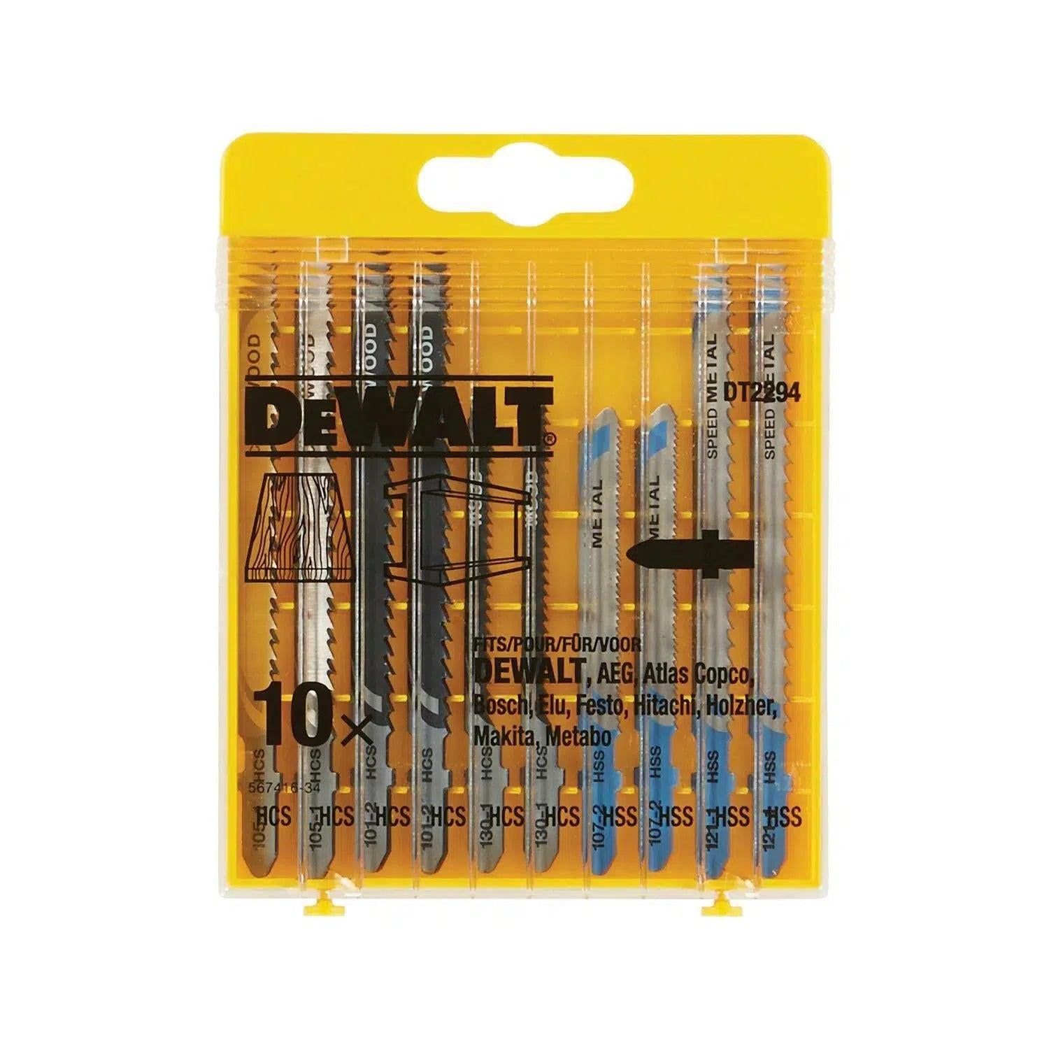 DeWALT DT2294 Decoupeerzaagbladenset hout / metaal 10-delige