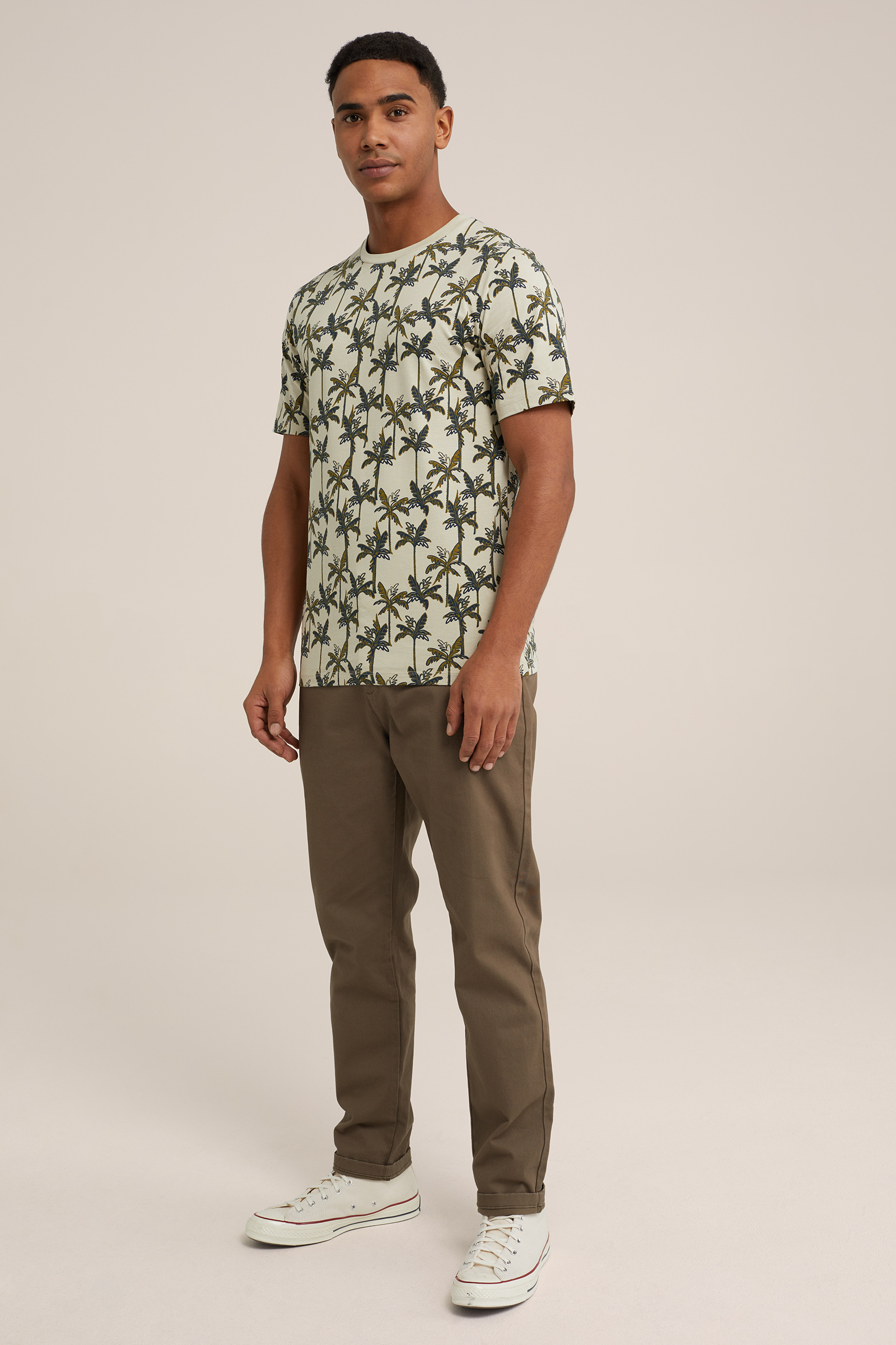 T-shirt met dessin WE Fashion Lichtgroen