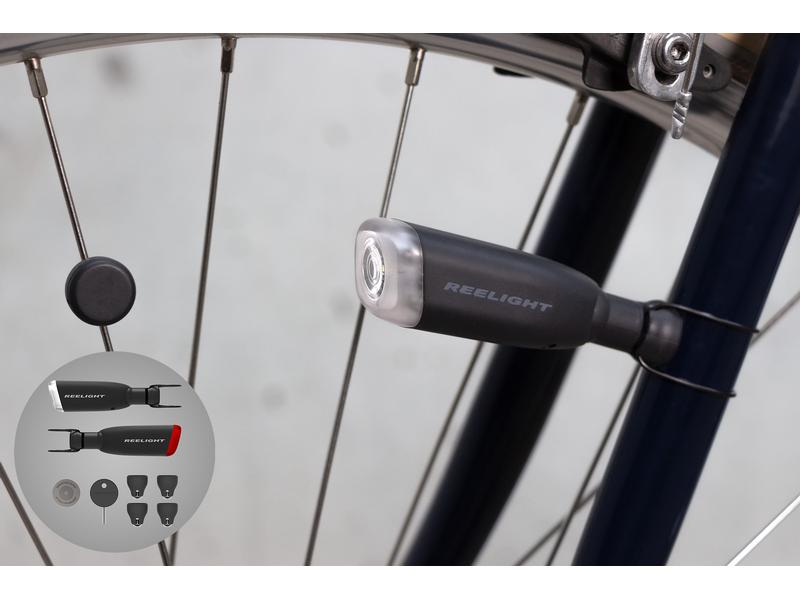 Reelight Velolampe CIO  Reepower Blinklicht Set 8-teilig Batterieloses Fahrradlicht