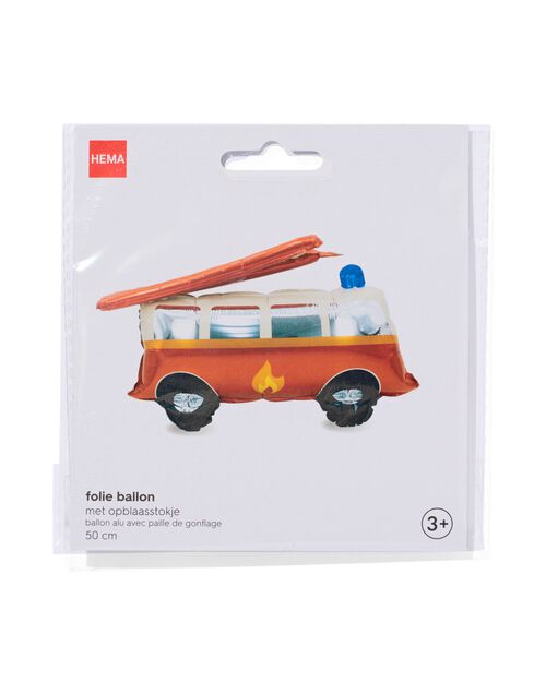 ballon aluminium 3D camion de pompier 50 cm