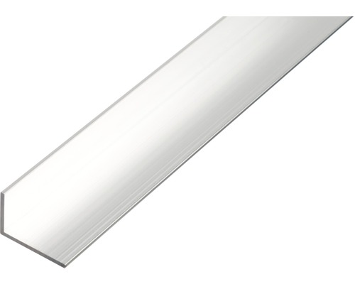 Aluminium hoekprofiel, natuurlijke afwerking, 20x10x1,5 mm, 2 m