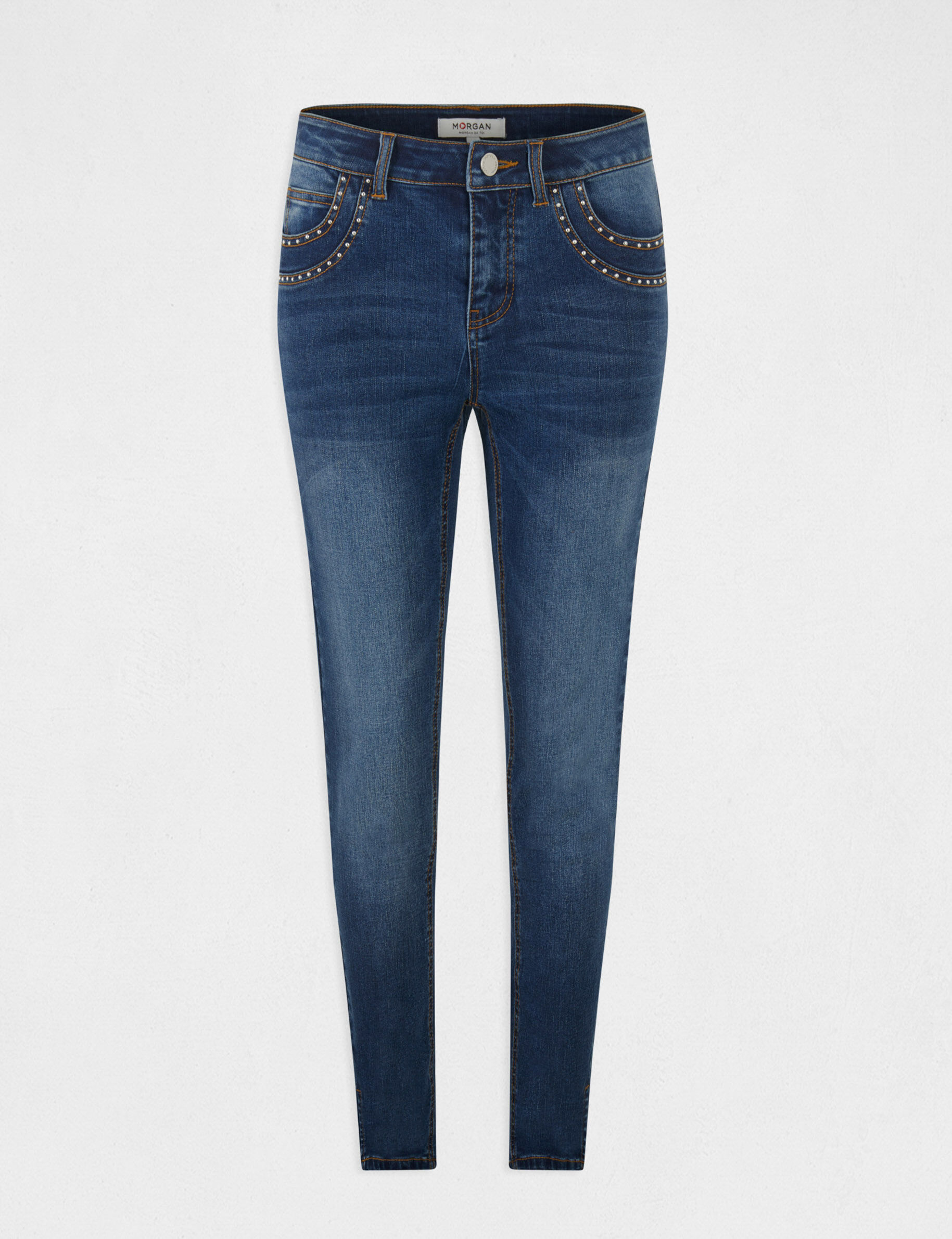 Jeans slim avec clous jean stone femme - jean_stone