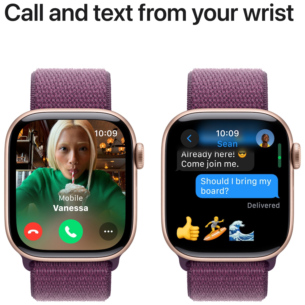 Apple Watch S10 46mm GPS (Rosegull/Plomme Sport Loop)