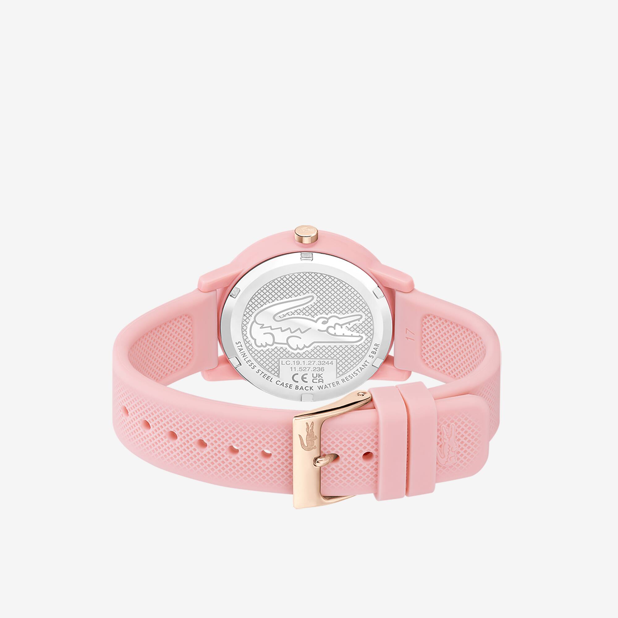 LACOSTE 12.12 Damenuhr mit pinkfarbenem Silikonband Uhren - Weiss - Lacoste - Damen