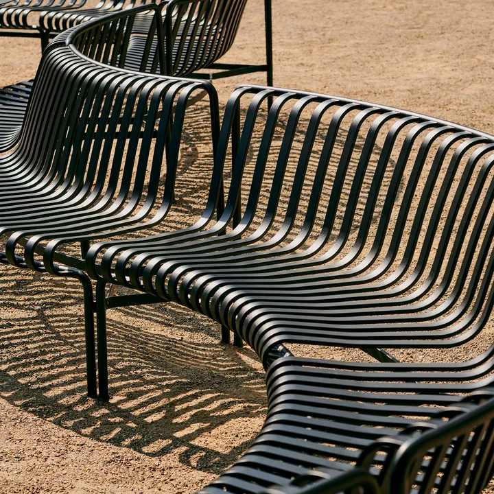 HAY - Palissade Park Dining Bench, In / In (2er-Set), anthrazit