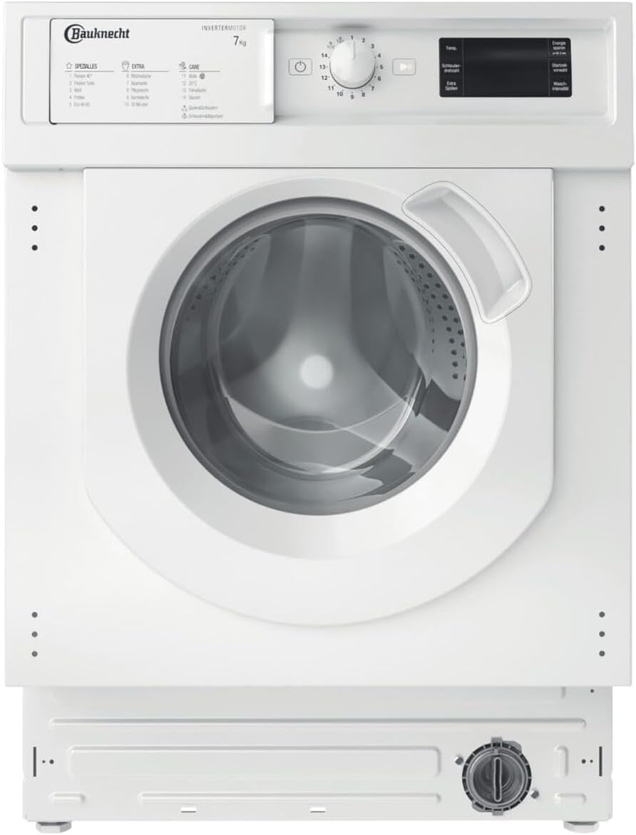 Bauknecht BI WMBG 71483E DE N Einbau-Waschmaschine/ 7kg / Flecken 40°/ Turo-Programm/Energy saver/Woolmark Green/ Kurz30° / Mehrfachwasserschutz+