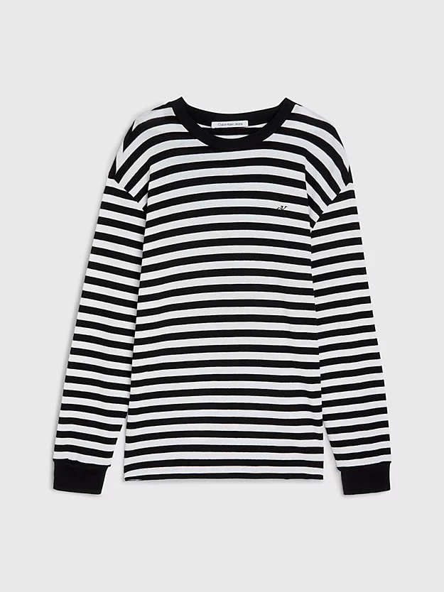 Camiseta listrada de manga comprida unissex