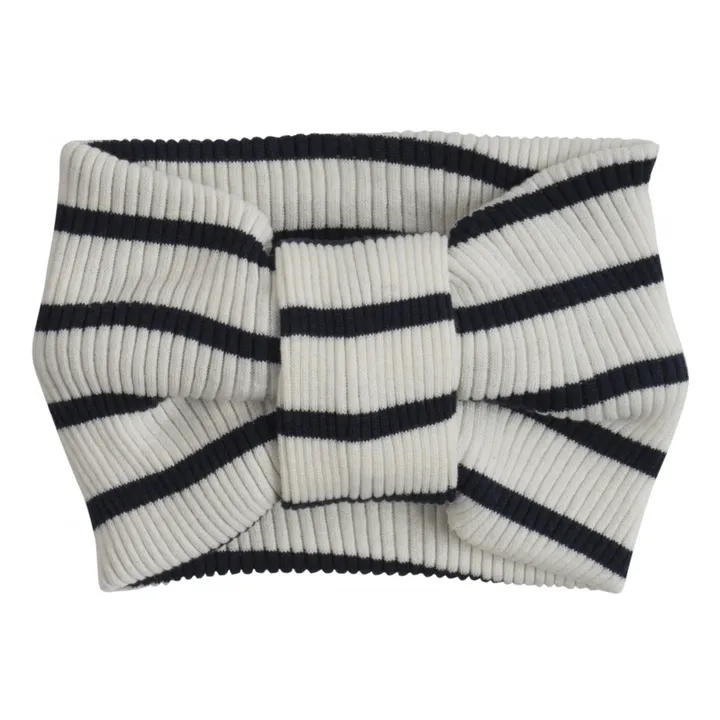 Minimalisma Bandeau Bi Soie et Coton | Bleu marine