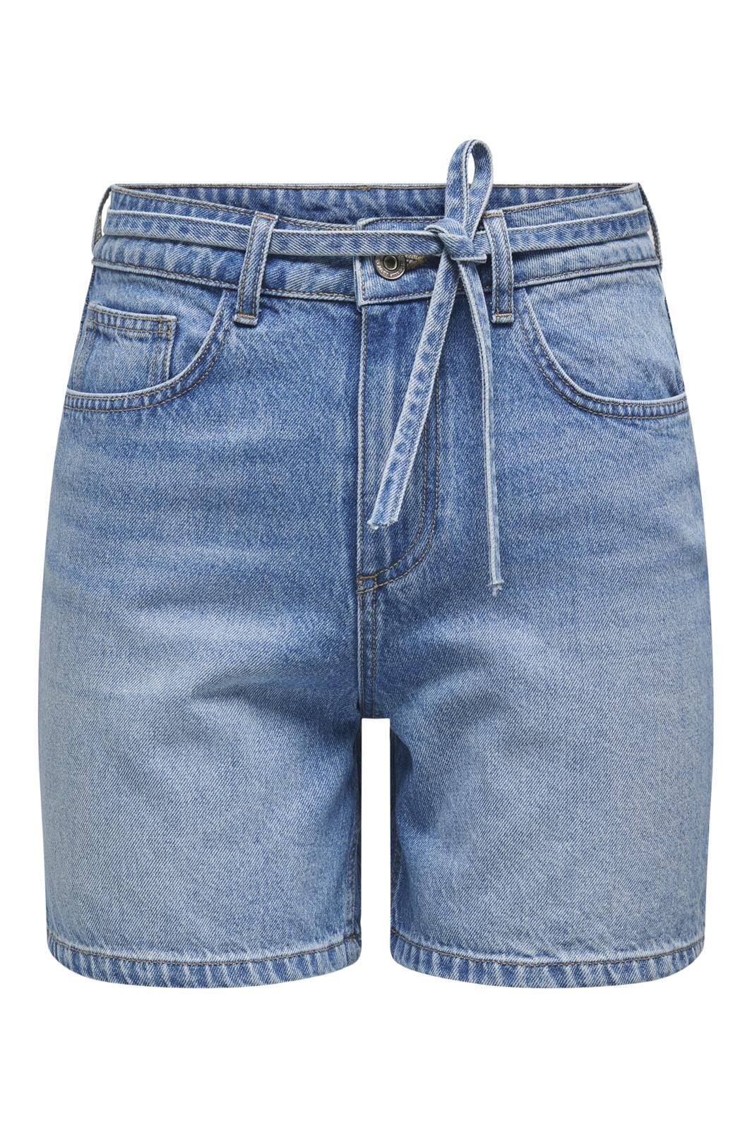 Only Onlgianna Belted Shorts Azg 4670916 medium blue denim