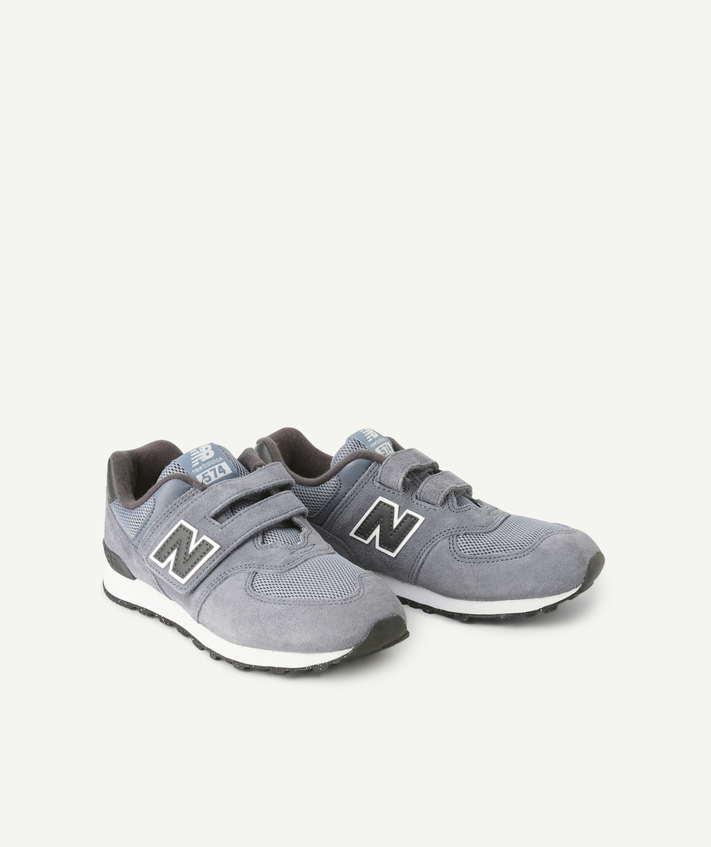 NEW BALANCEBASKETS ENFANT À SCRATCHS 574 NOIR ET GRIS