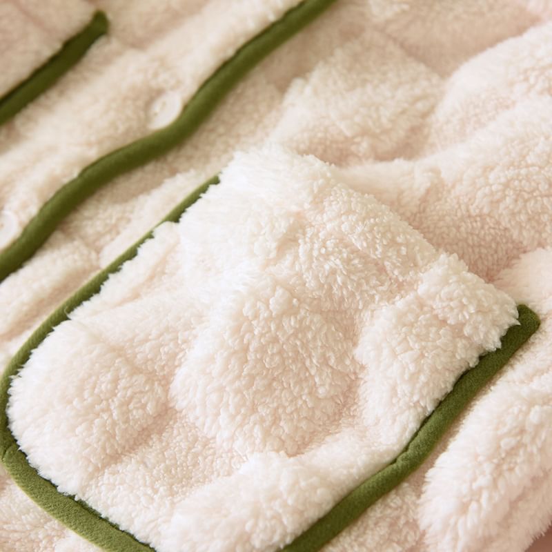 Dogini - Koppel bijpassende geruite fleece pyjamaset