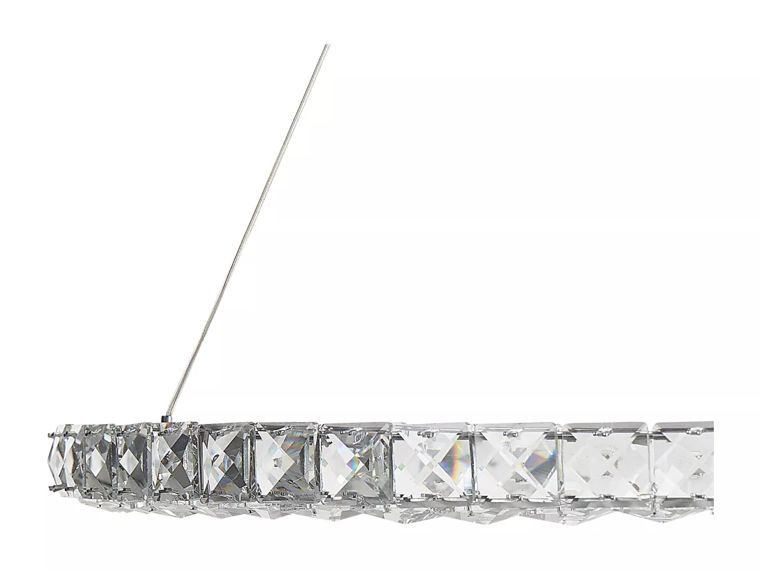 Lampe LED suspendue MAGAT Cristal Argenté