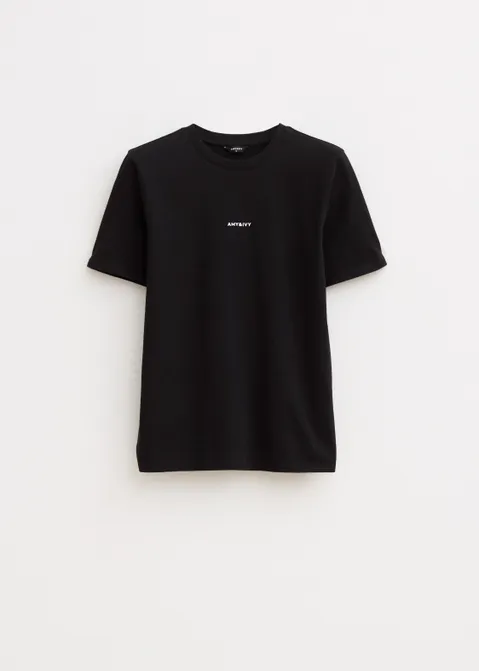 T-shirt met logo zwart (ZWART)