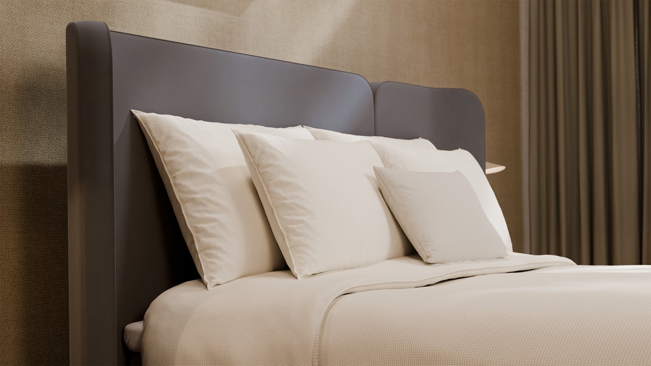 Boxspring Mesa - Warm wool dark grey
