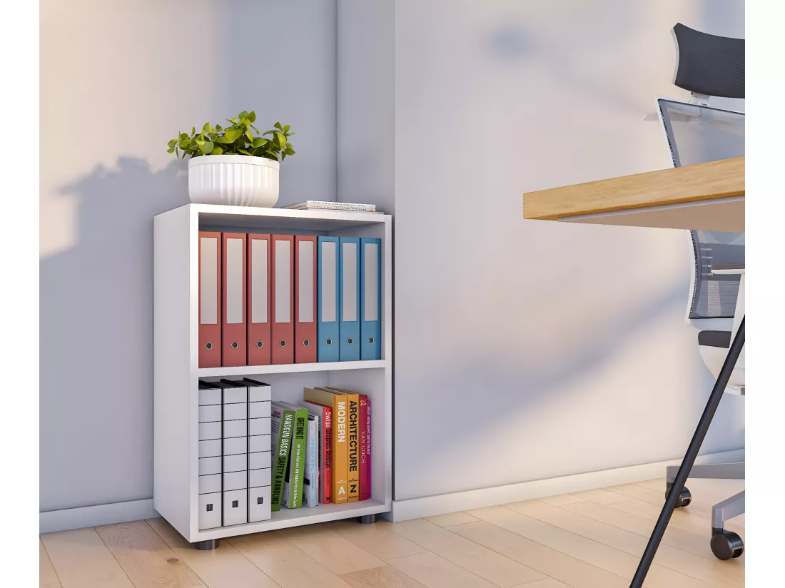 Étagère de bureau en bois Étagère à dossiers Ulas 2f