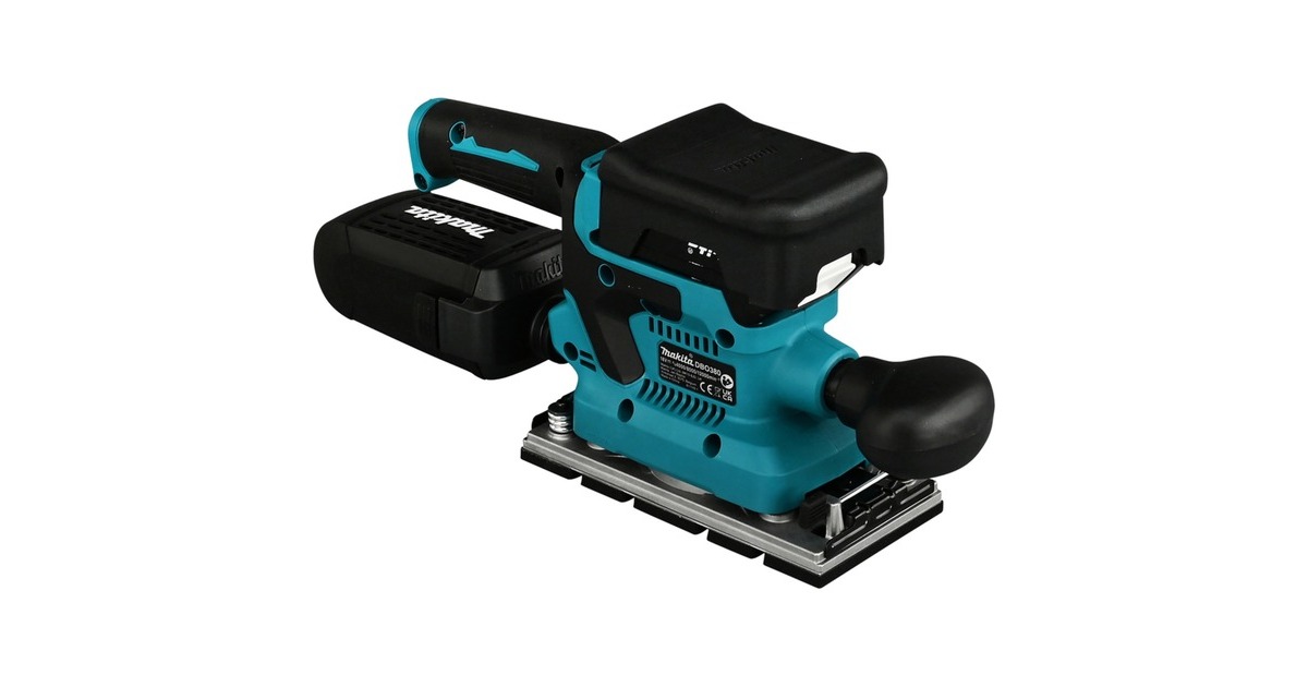 MakitaAccu-Vlakschuurmachine DBO380Z  (Blauw/zwart, Accu en oplader niet inbegrepen)