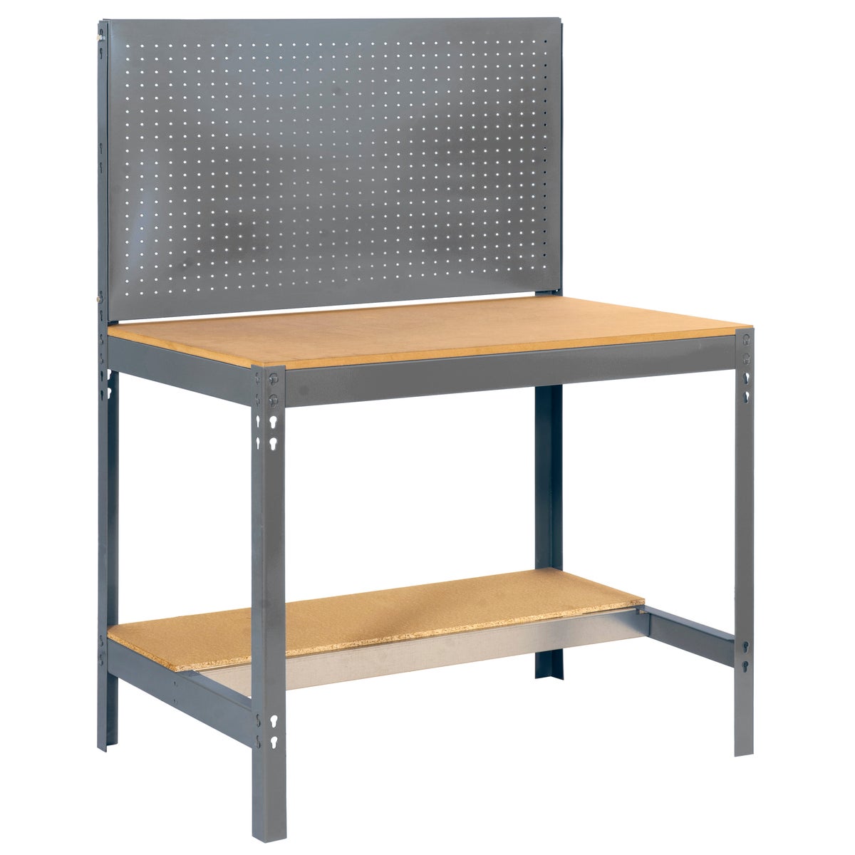 PROREGAL Buffalo werkbank met gereedschapswand, afmetingen (H x B x D): 84 x 150 x 61 cm, draagvermogen: 600 kg, grijs