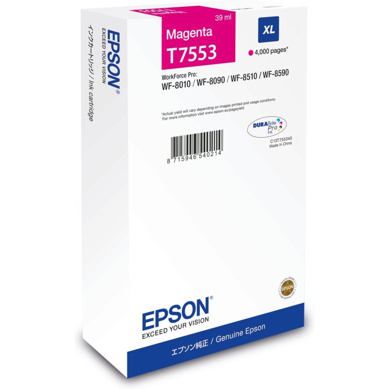 Epson C13T75534N cartouche d'encre 1 pièce(s) Original Rendement élevé (XL) Magenta