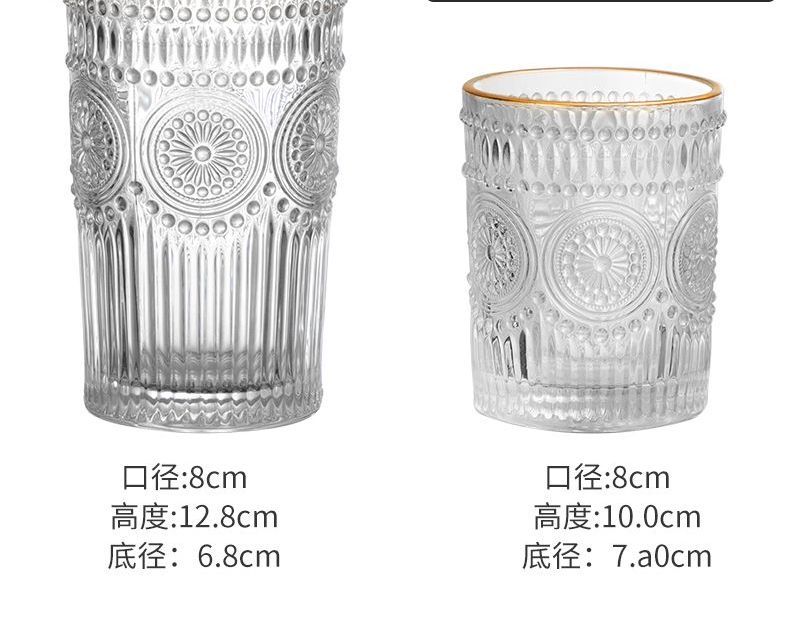 MIMO - Retro reliëf glazen drinkbeker