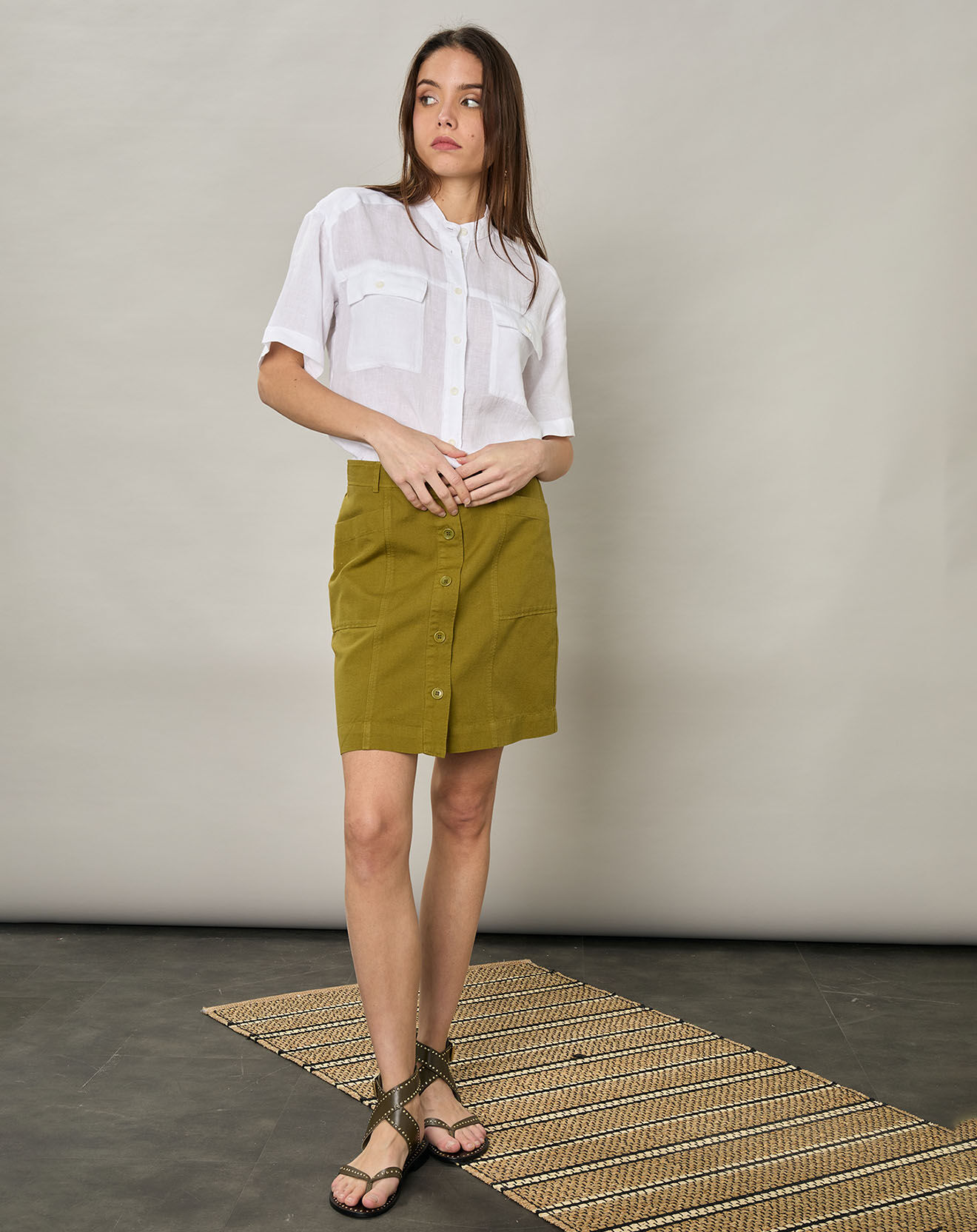 Hartford Chemise 100% Lin Citoyen blanche
