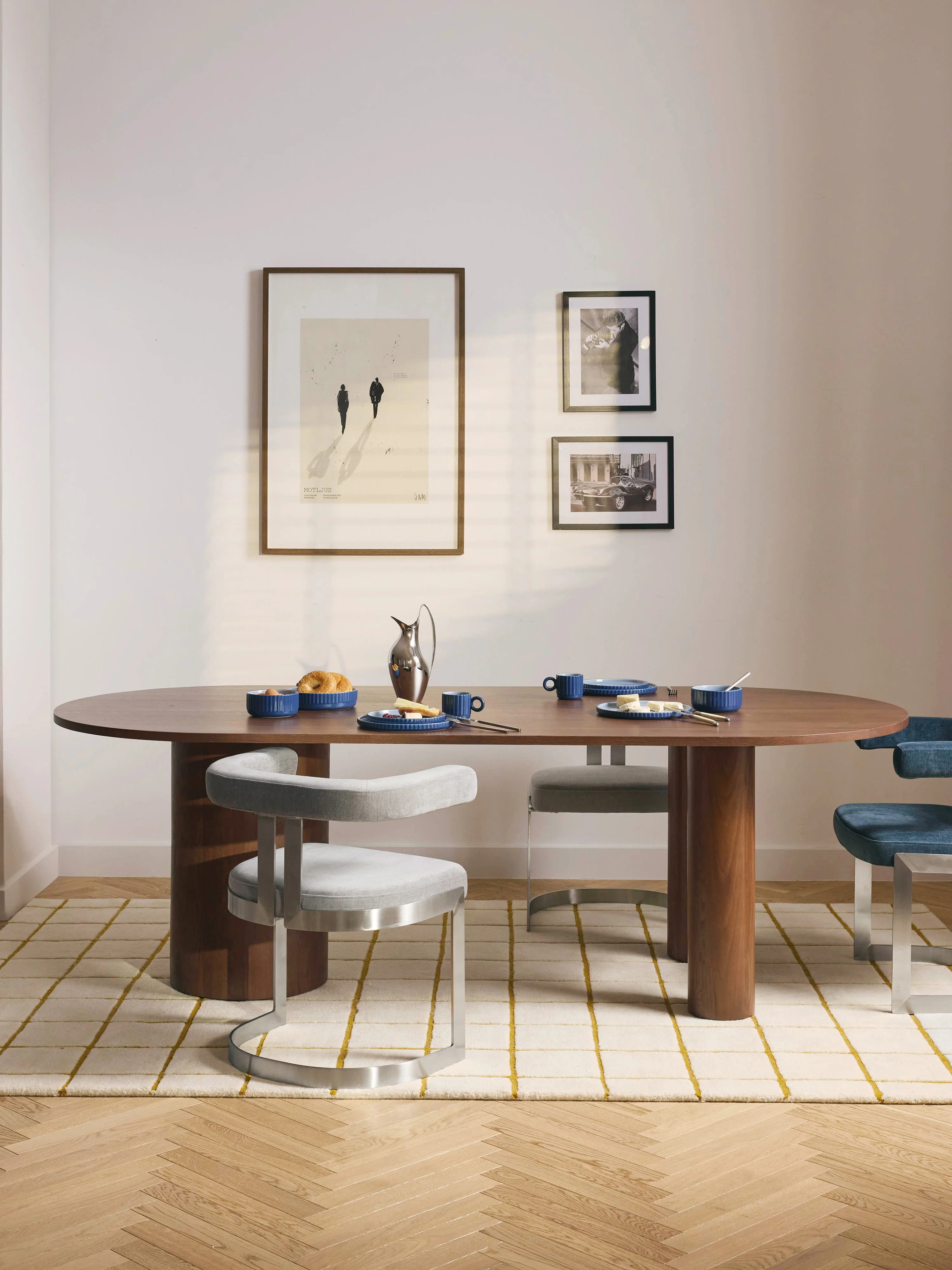 Ovale eettafel Dunia van eikenhout, in verschillende formaten