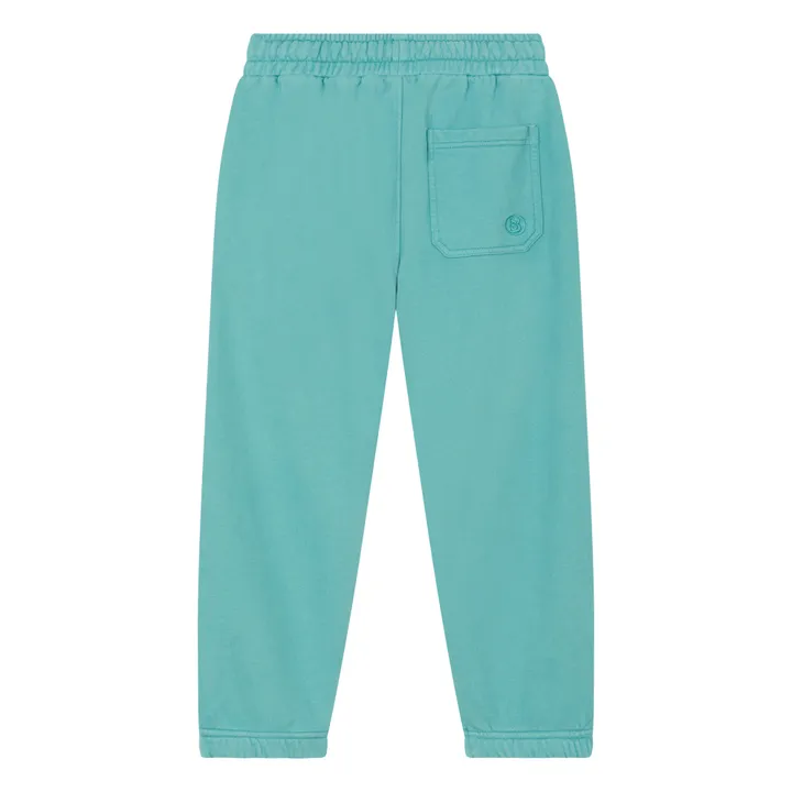 SMALLABLE BASICS Jogging Slim Garçon Coton Bio | Vert Menthe