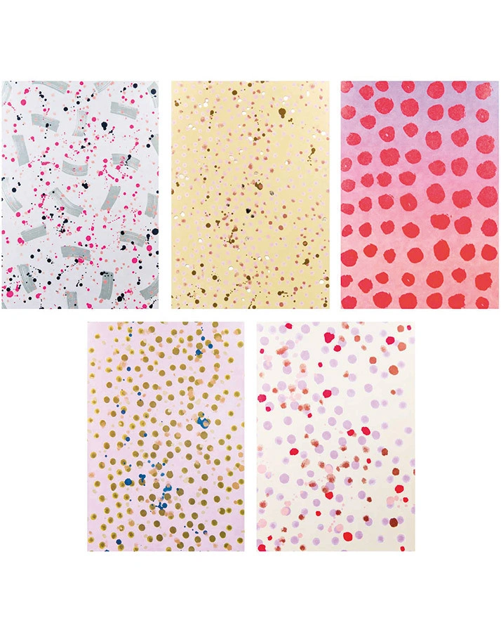 Postkarten-Block CRAFTED NATURE 15-teilig in neon/glitter