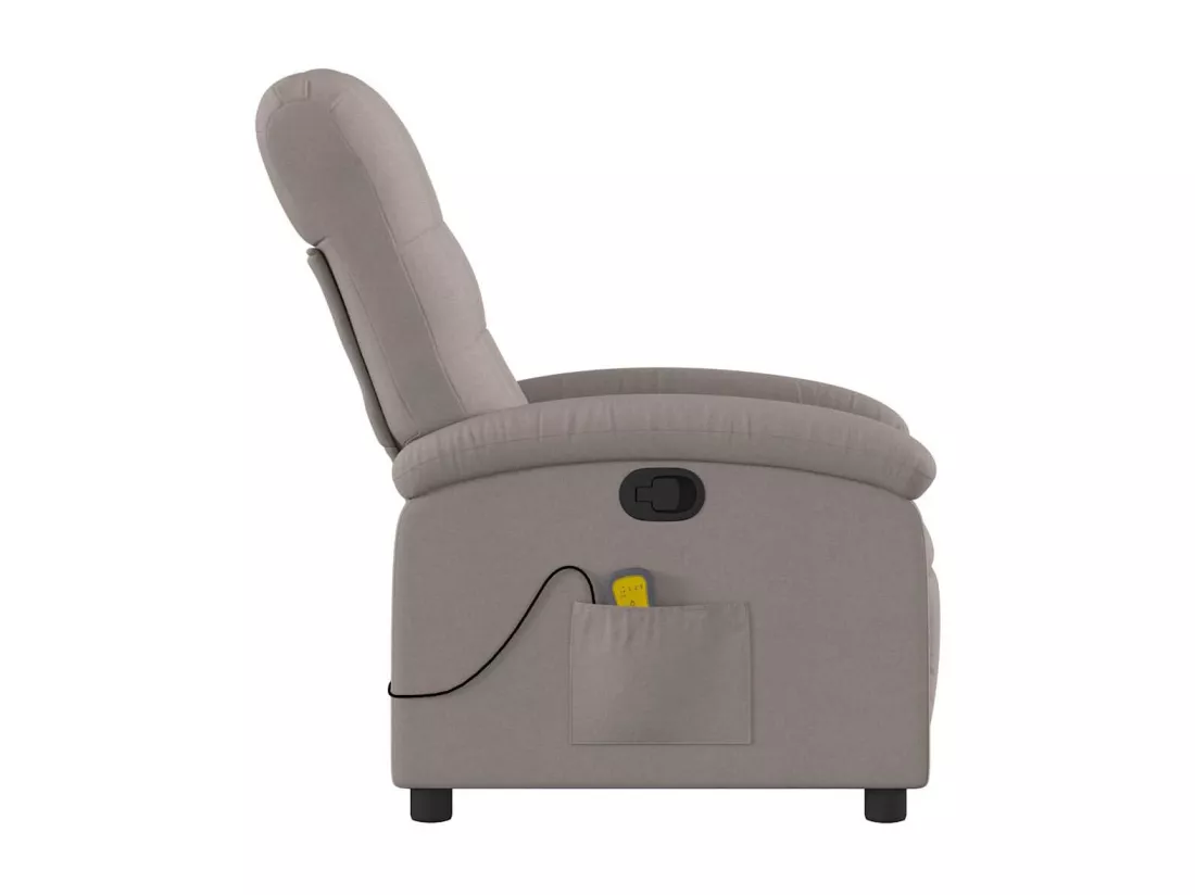 Fauteuil de massage inclinable Taupe Tissu