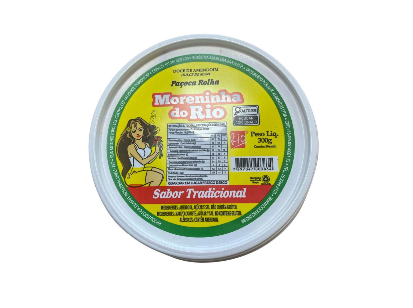 PAÇOCA ROLHA MORENINHA DO RIO 300G (20 UND)