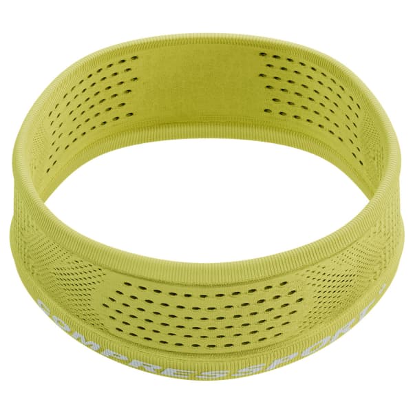 Bandeau running COMPRESSPORT THIN HEADBAND ON/OFF GREEN SHEEN/WHITE