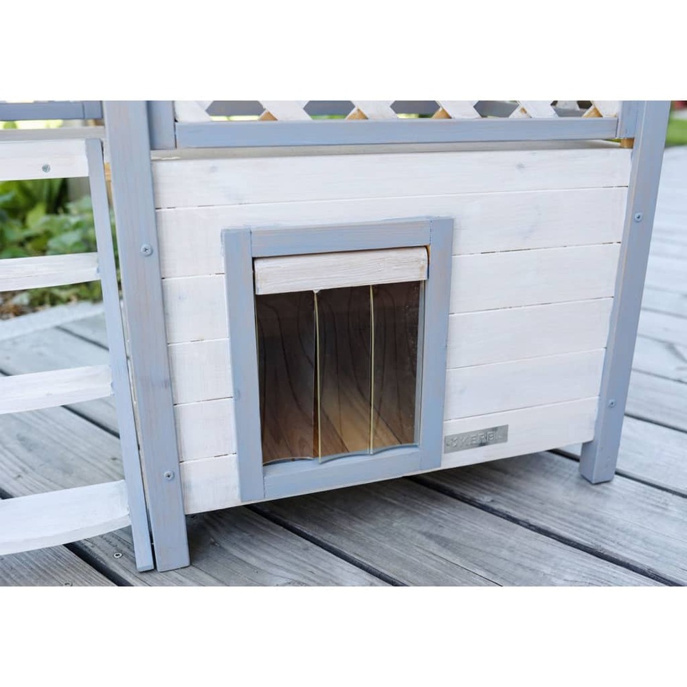 Maison pour chats lodge ontario 77x50x73 cm gris clair