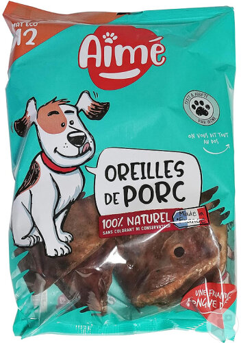 Aimé Oreilles De Porc Chien Et Chiot Friandise 12 Pièces