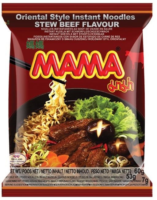 Mama Instant Noedels Rundvlees Stoofpot Smaak 60g