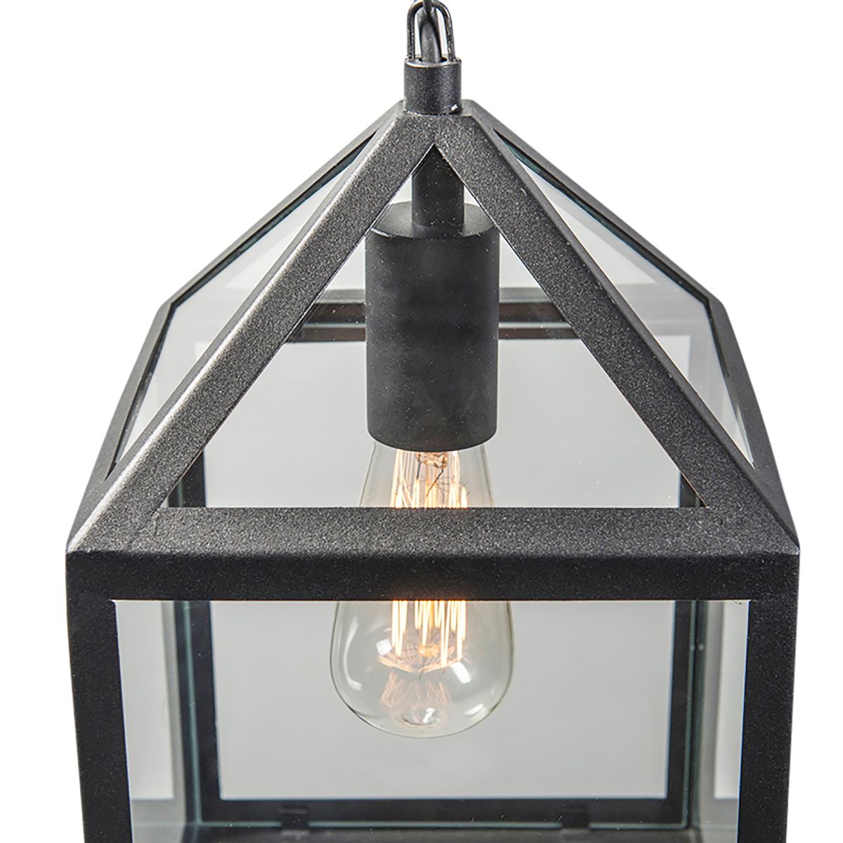 Industriële buiten hanglamp zwart IP23 - Amsterdam