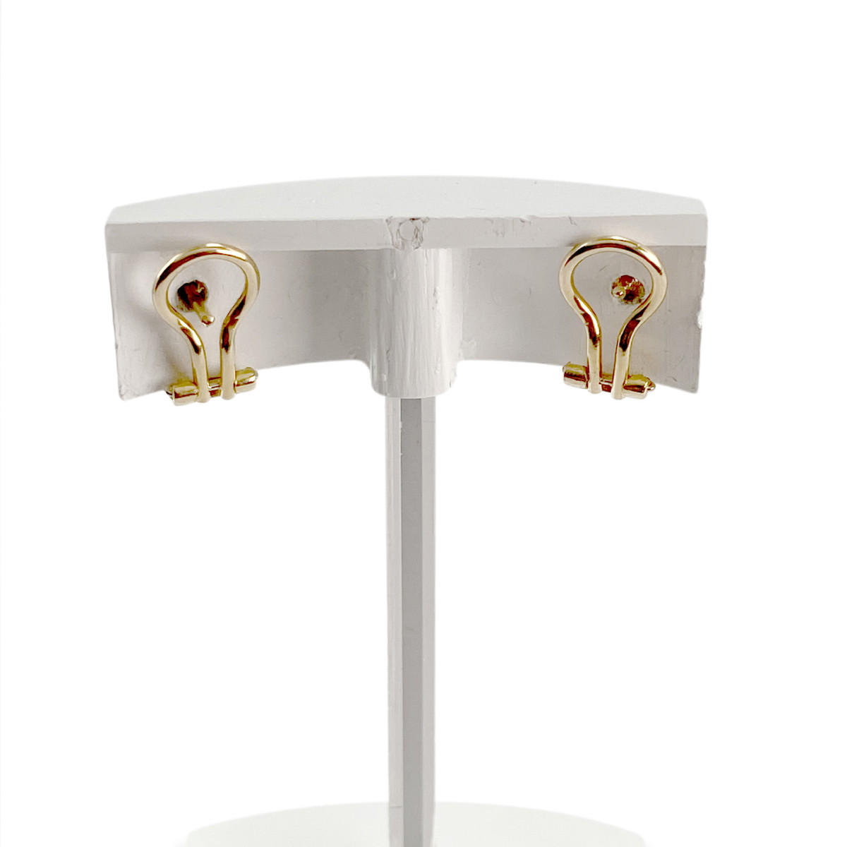 Boucles d'oreilles d'occasion or 750 jaune diamants