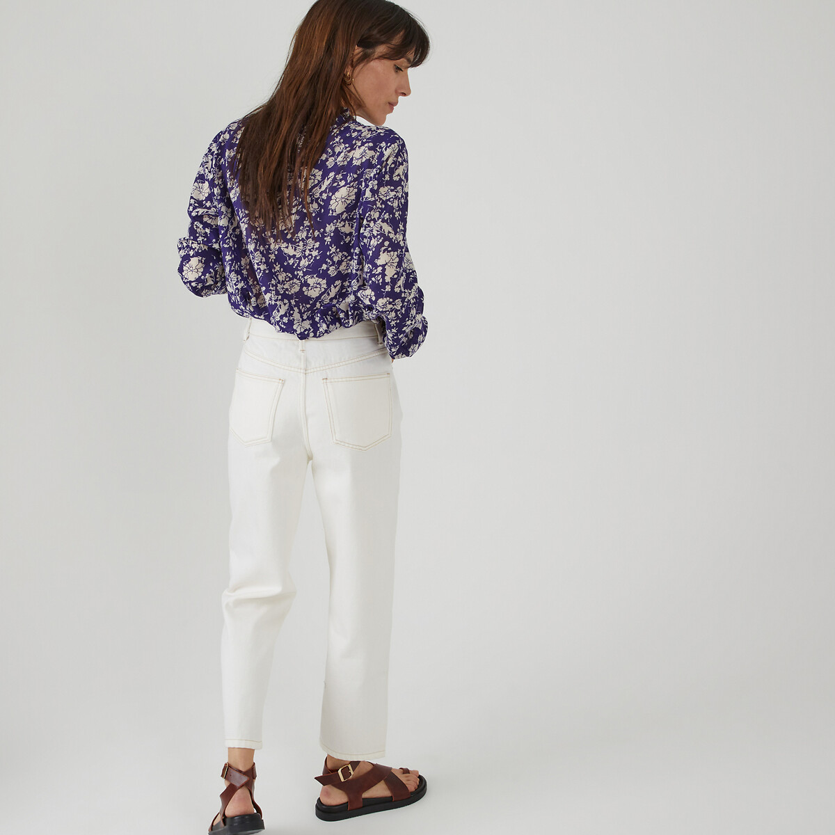 COLEÇÃO LA REDOUTE<br>Camisa com gola vitoriana e mangas compridas