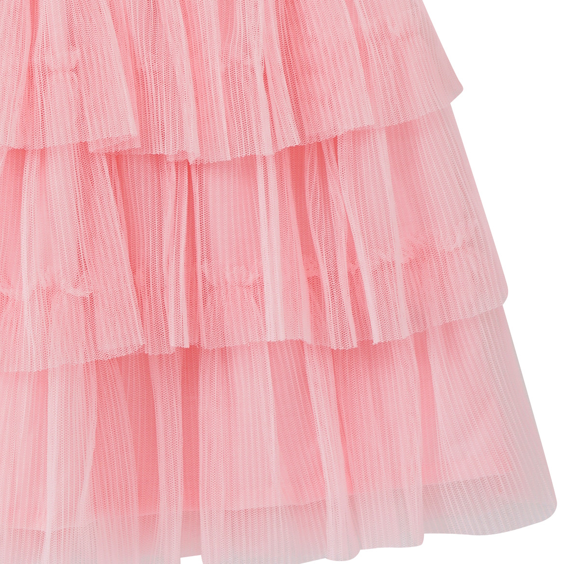Topolino Mädchen Kleid mit gestuftem Tüllrock rosa / weiss